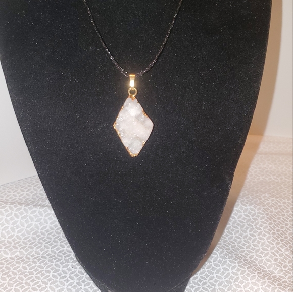 Quartz Druzy Necklace - Picture 3 of 5